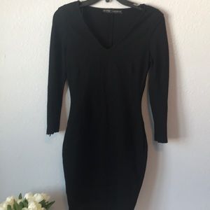 Zara basic black bandage dress